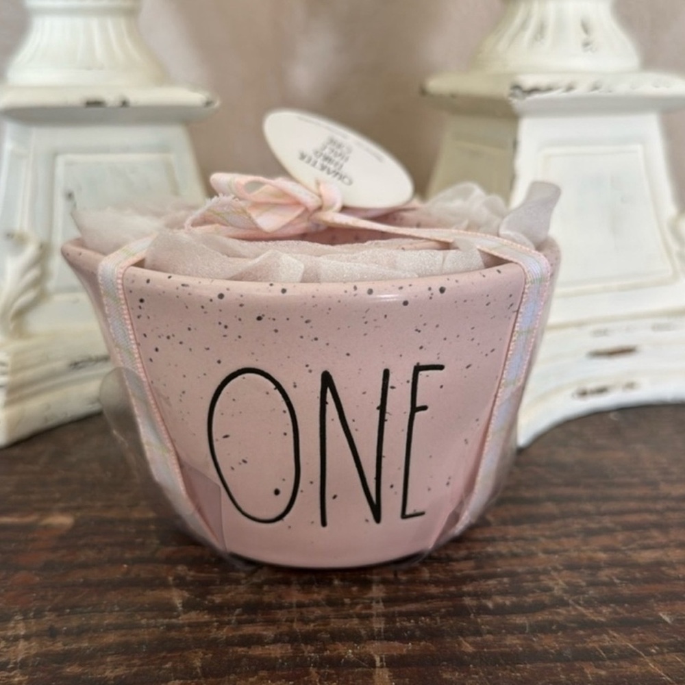 Rae Dunn Speckled Pink Ceramic Measuring Cups